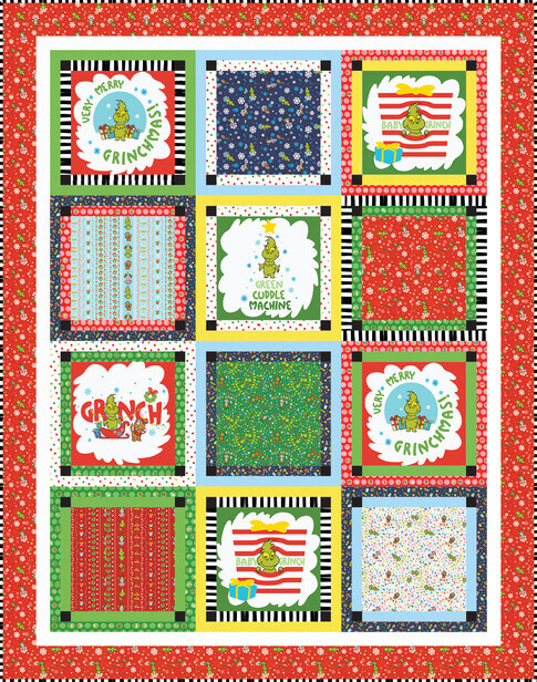 FREE! Little Grinch Quilt Pattern features Dr. Seuss Babies Little Grinch Fabrics available at ShopNZP.com Nancy Zieman Productions FREE! Little Grinch Quilt Pattern features Dr. Seuss Babies Little Grinch Fabrics available at ShopNZP.com Nancy Zieman Productions
