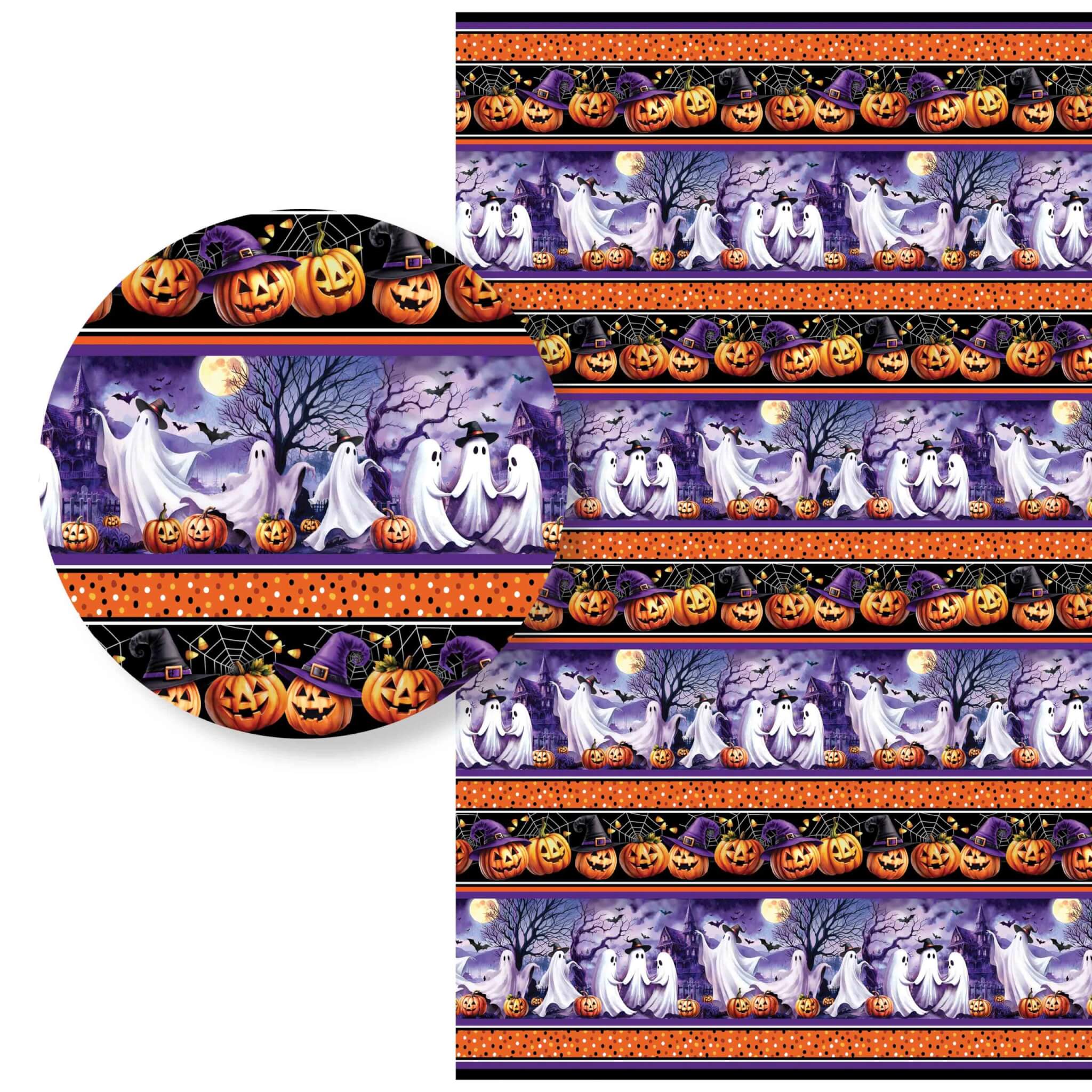 Halloween Ghostly Soiree Fabric by Nichole DeCamp for Kansas Studios and Benartex Designer Fabrics available at ShopNZP.com Nancy Zieman Productions