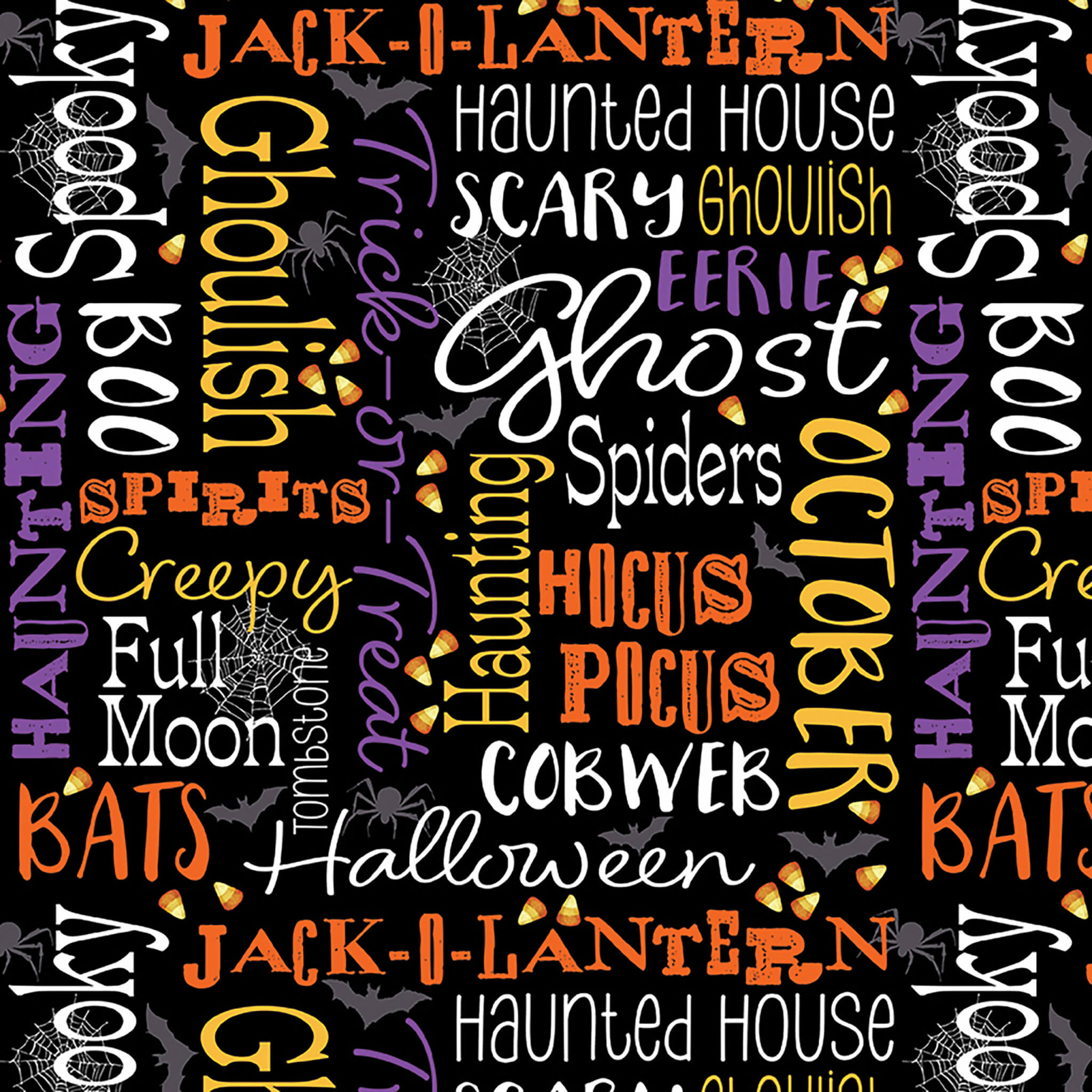 Halloween Ghostly Soiree Fabric by Nichole DeCamp for Kansas Studios and Benartex Designer Fabrics available at ShopNZP.com Nancy Zieman Productions