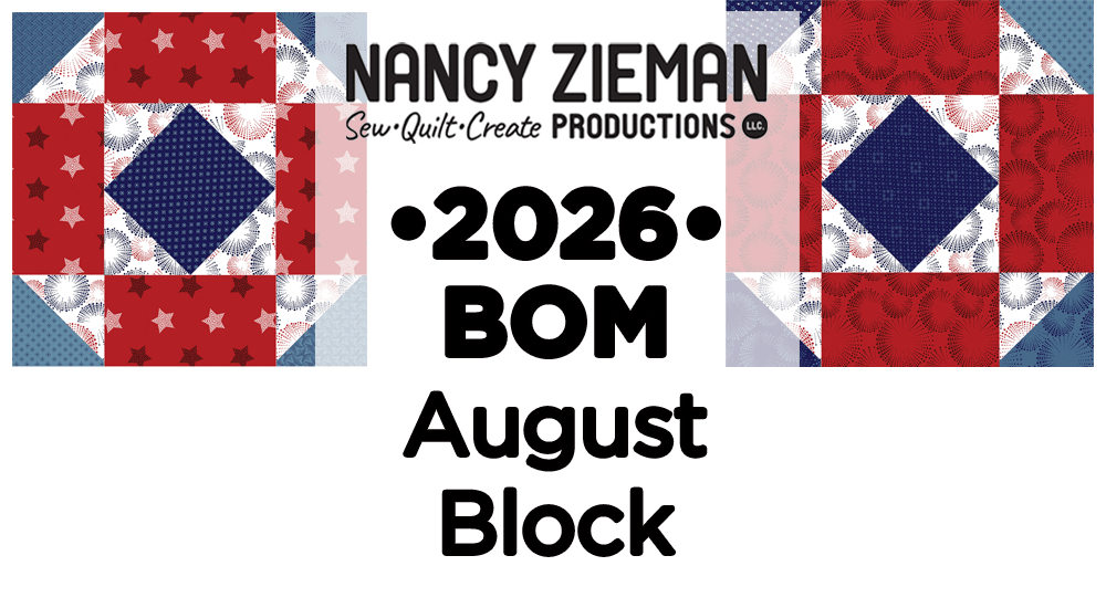 August 2026 NZP Block of the Month Modified New Album Quilt Block at The Nancy Zieman Productions Blog
