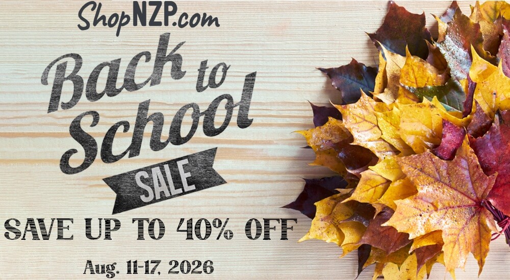 Back to School Sale Aug. 11 17 2026 at ShopNZP.com Nancy Zieman Productions 1000 x 550