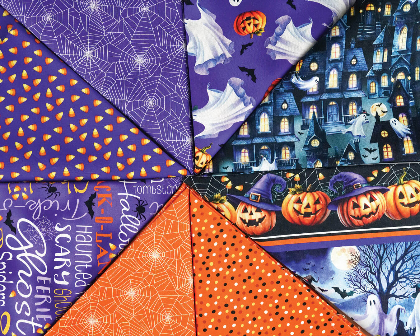 Halloween Ghostly Soiree Fabric by Nichole DeCamp for Kansas Studios and Benartex Designer Fabrics available at ShopNZP.com Nancy Zieman Productions