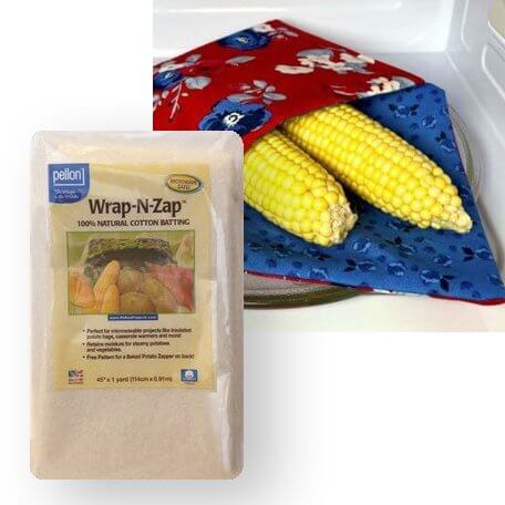 Wrap-N-Zap Batting, 36" x 45" Cut Item #: PLWZ45 Ideal batting for potholders, casserole carriers, and for microwavable projects!