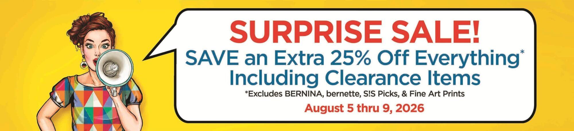 Surprise Sale at ShopNZP.com from Nancy Zieman Productions August 5 9 2026 Banner