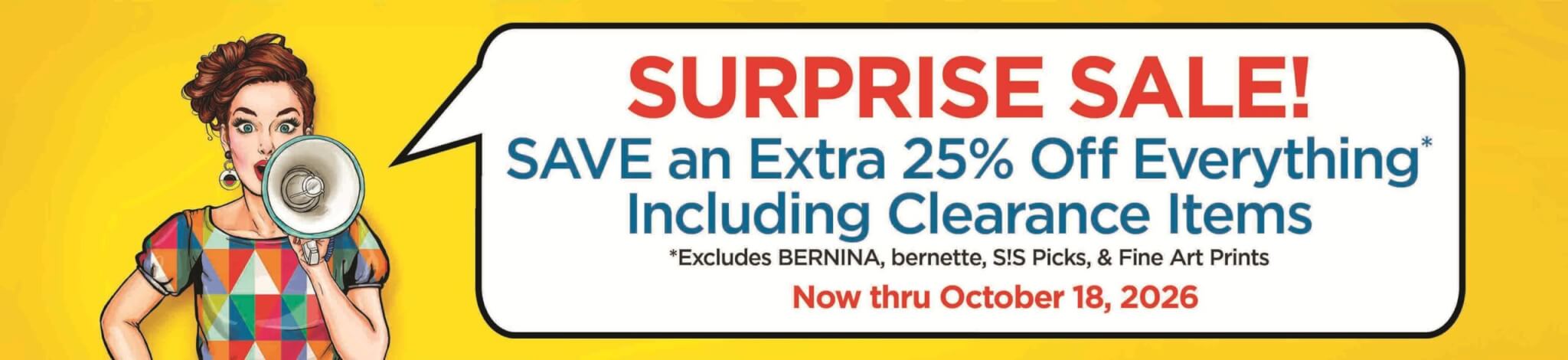 Surprise Sale at ShopNZP.com from Nancy Zieman Productions Now thru October 18, 2026 Banner Surprise Sale at ShopNZP.com from Nancy Zieman Productions Now thru October 18, 2026 Banner